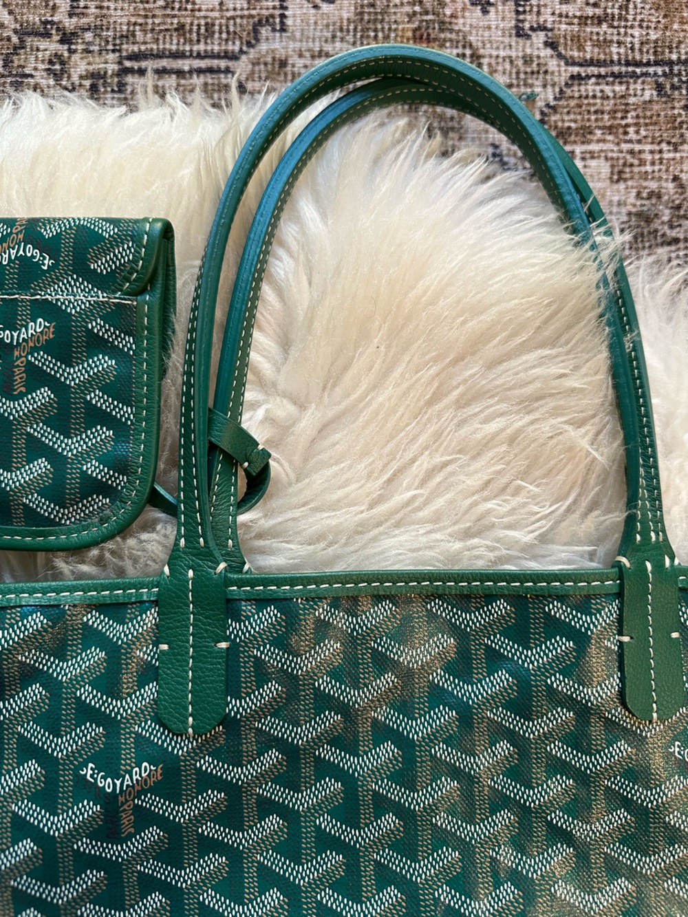 Goyard Green Large St. Louis Tote Bag Goyardine - Picture 11 of 12